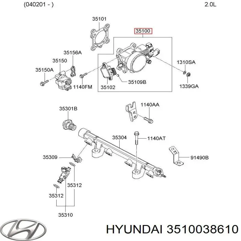 Купити Дросільна заслінка Hyundai Sonata IV EU4