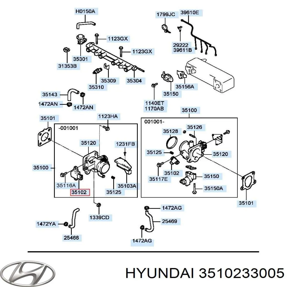 Потенціометр Hyundai/Kia 3510233005 ціна, від 76.10 USD
