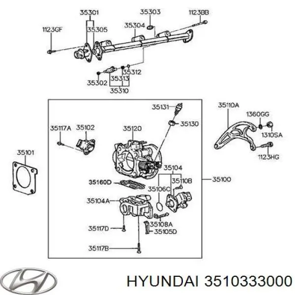 Клапан/регулятор холостого ходу Hyundai Lantra 1 (Хендай Лантра)