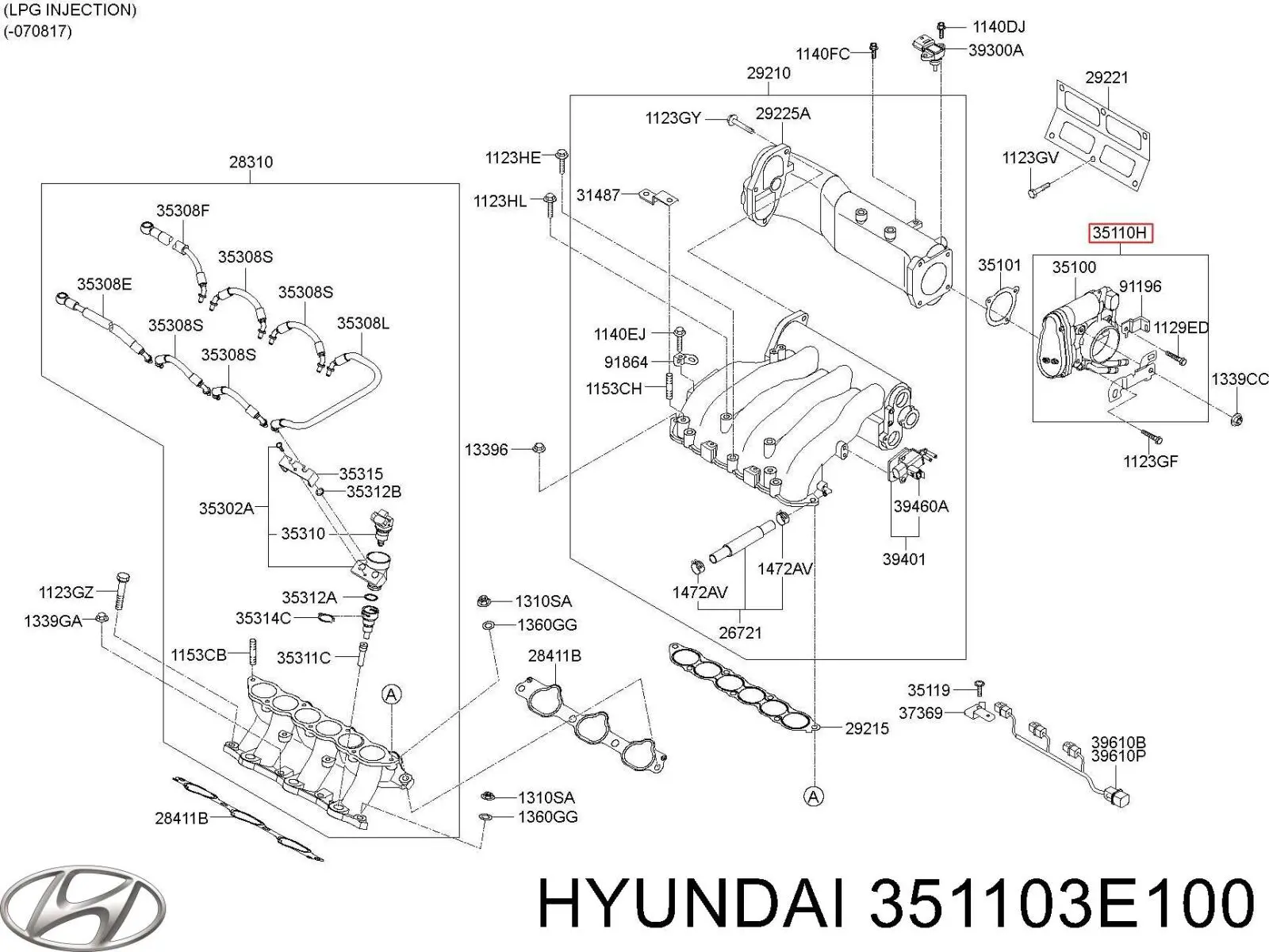  Дросільна заслінка Hyundai Santa Fe 2
