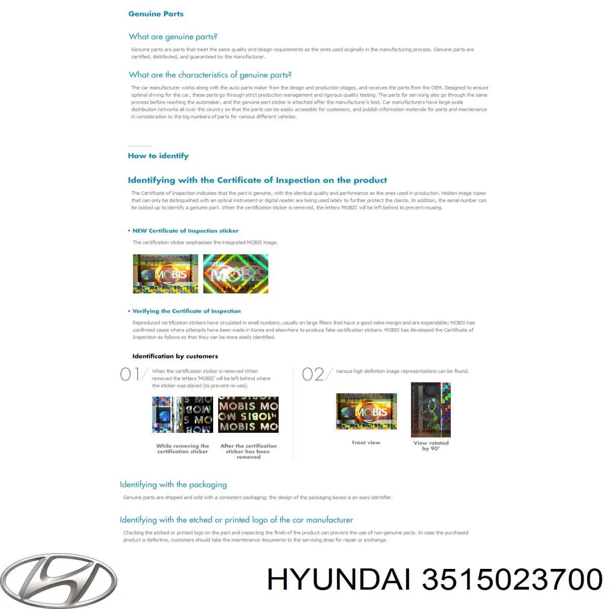 Датчик холостого ходу 3515023700 Hyundai/Kia