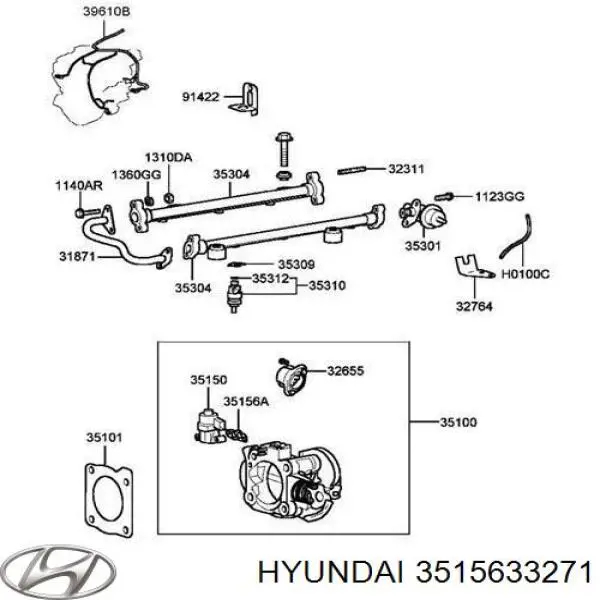 Прокладка клапана / регулятора холостого ходу Hyundai Elantra (XD) (Хендай Елантра)