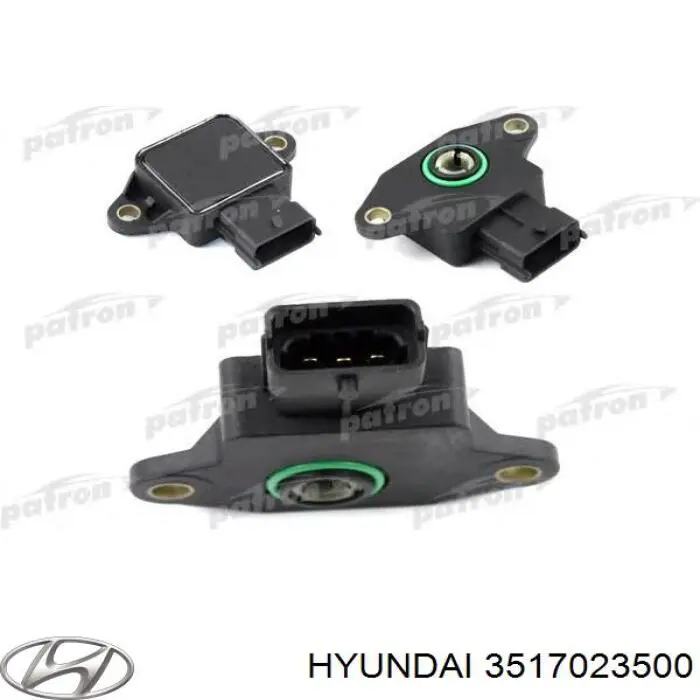 3517023500 Hyundai/Kia датчик положення дросельної заслінки (потенціометр)