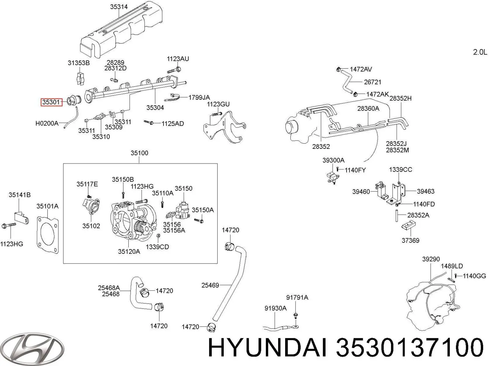Регулятор тиску палива Hyundai Sonata IV седан (EF) (1998 - 2001) ціна, від 47.46 USD