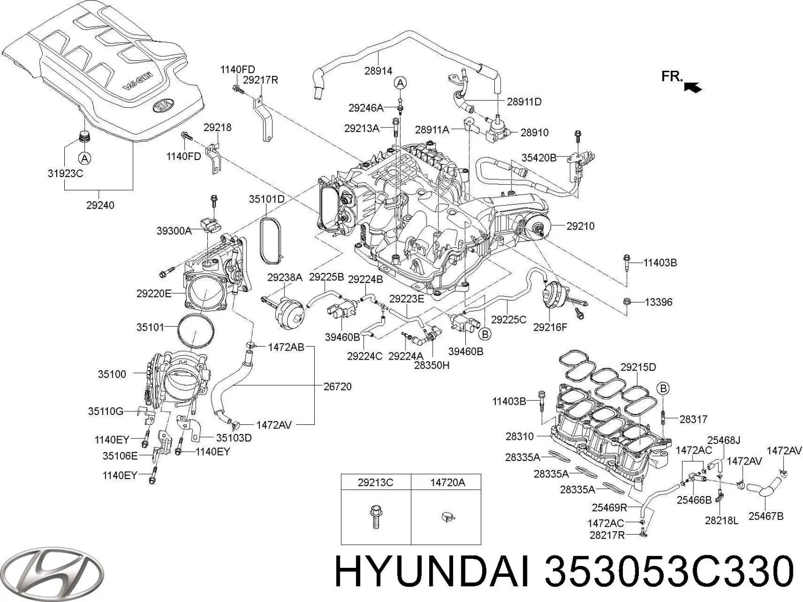  Hyundai/Kia 353053C330 ціна, від 44.39 USD