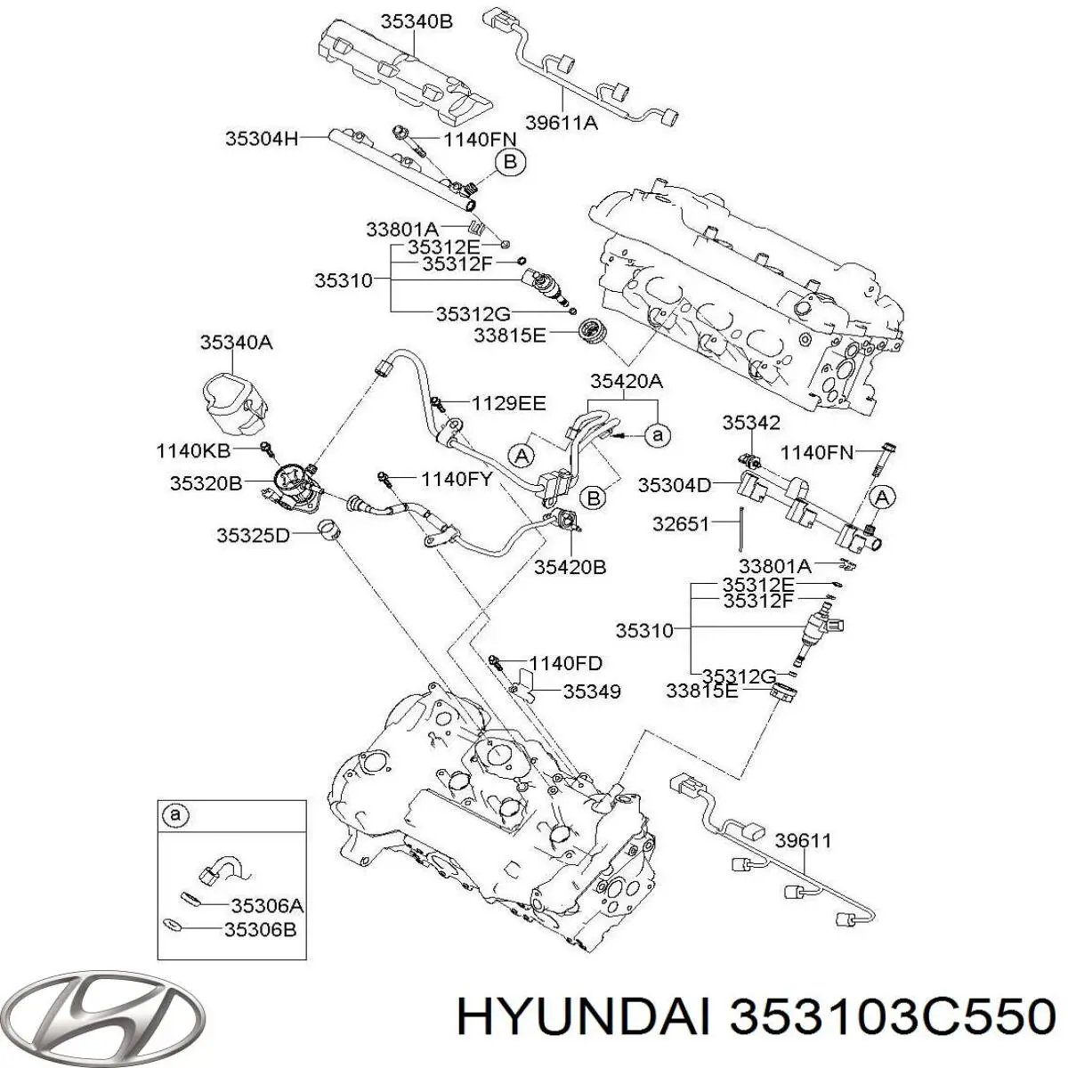 Купити 353103C550 Hyundai/Kia Форсунка дизельна в зборі, розпилювач + тримач