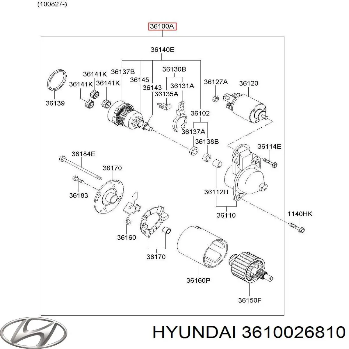 Купити 3610026810 Hyundai/Kia Стартер
