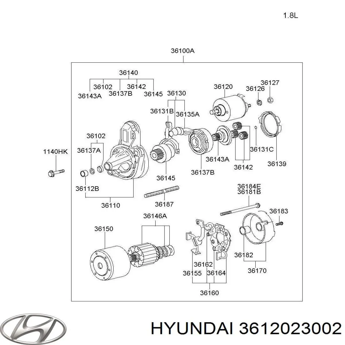 Контактор Hyundai/Kia 3612023002 ціна, від 18.72 USD