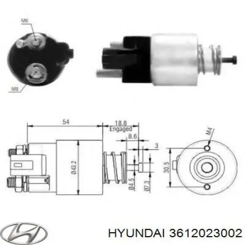 Купити 3612023002 Hyundai/Kia Втягуюче реле стартера