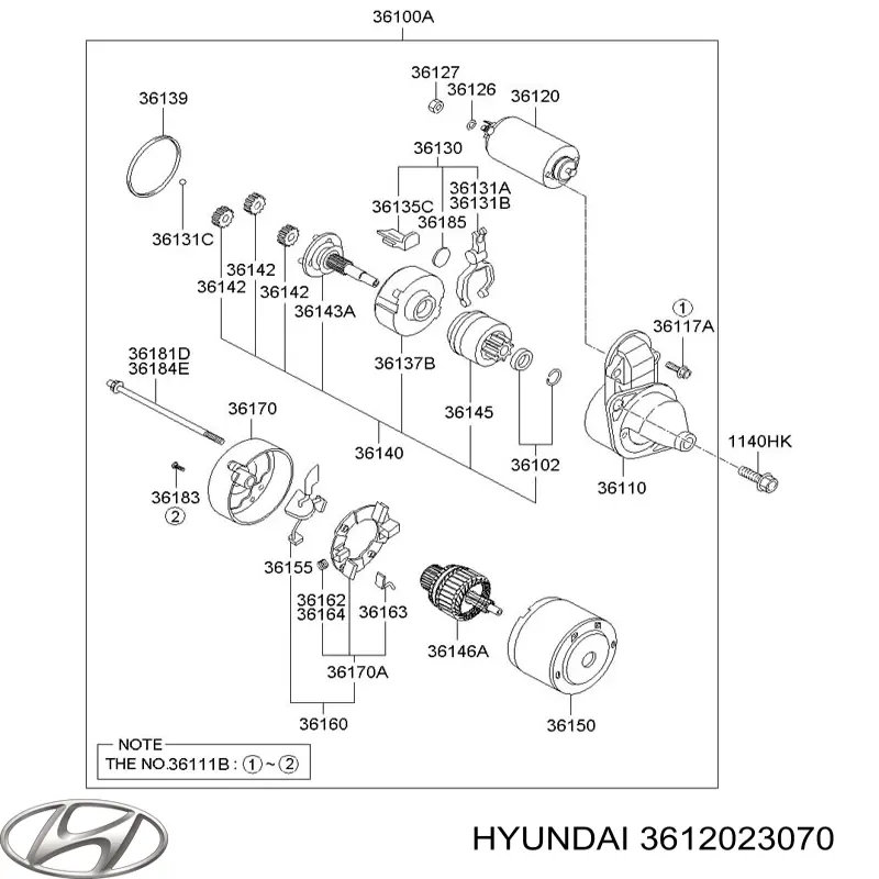 Контактор Hyundai/Kia 3612023070 ціна, від 27.27 USD