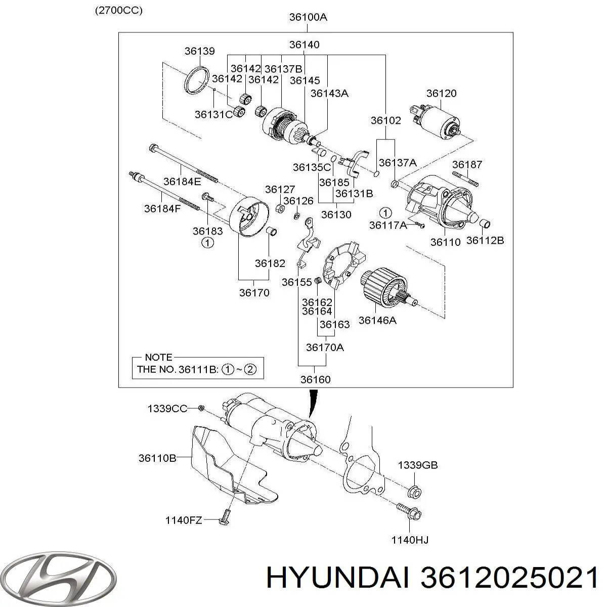 Купити 3612025021 Hyundai/Kia Втягуюче реле стартера