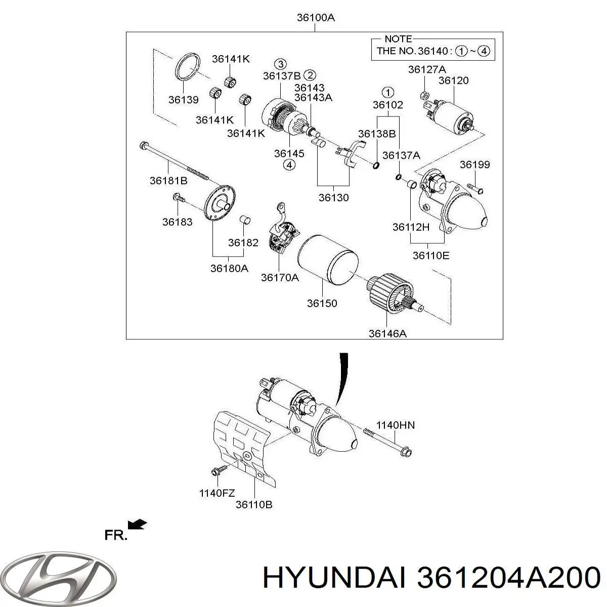  361204A200 Hyundai/Kia