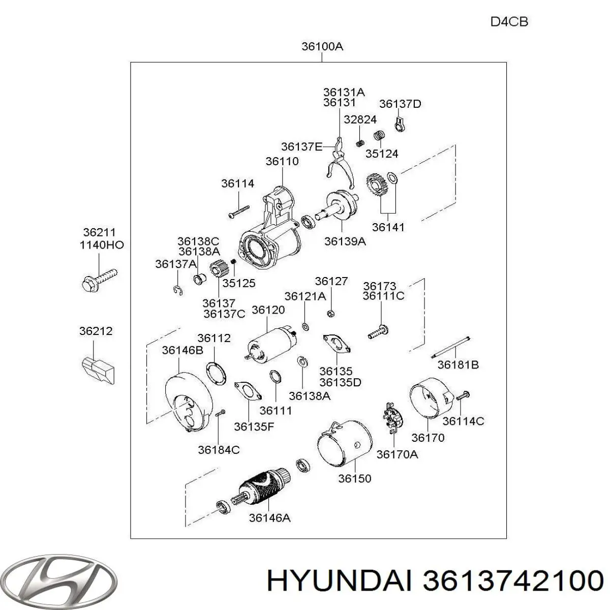  Hyundai/Kia 3613742100 ціна, від 1.39 USD