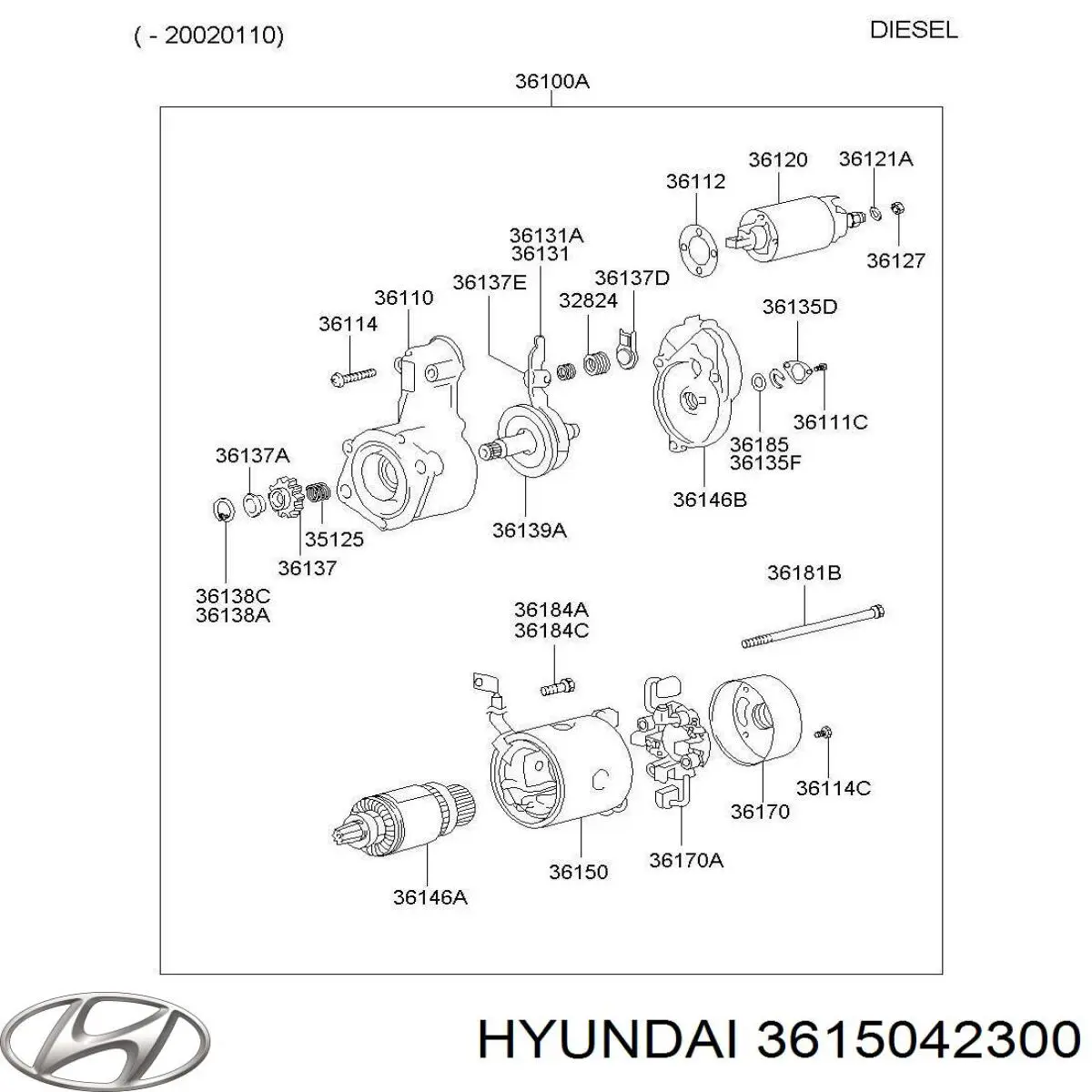 3615042300 Hyundai/Kia якір (ротор стартера)