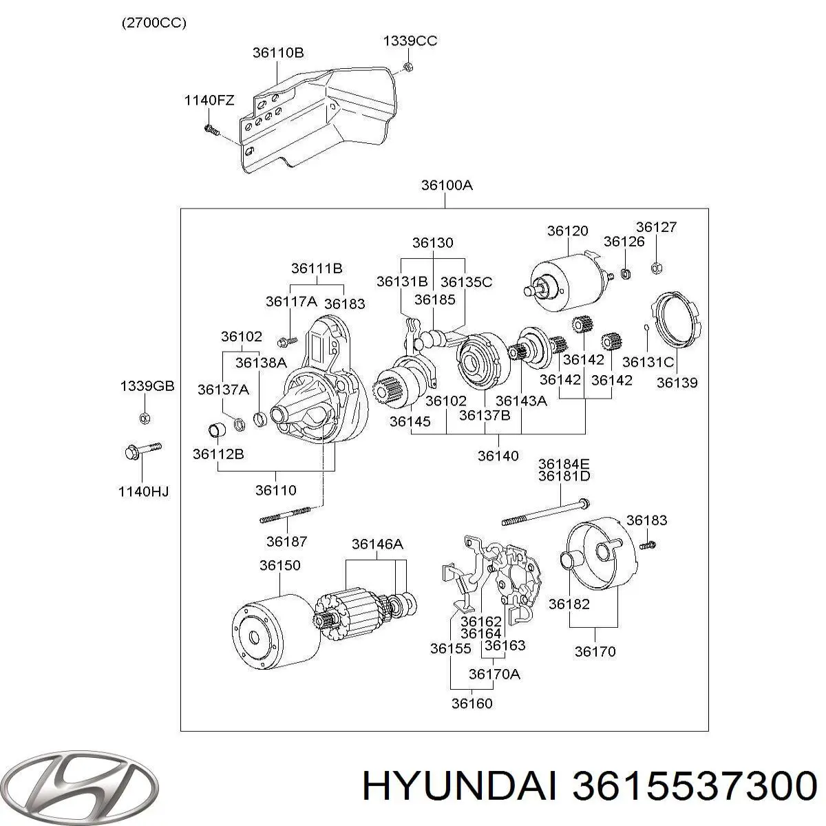 Щітка стартера Hyundai/Kia 3615537300 ціна, від 3.13 USD