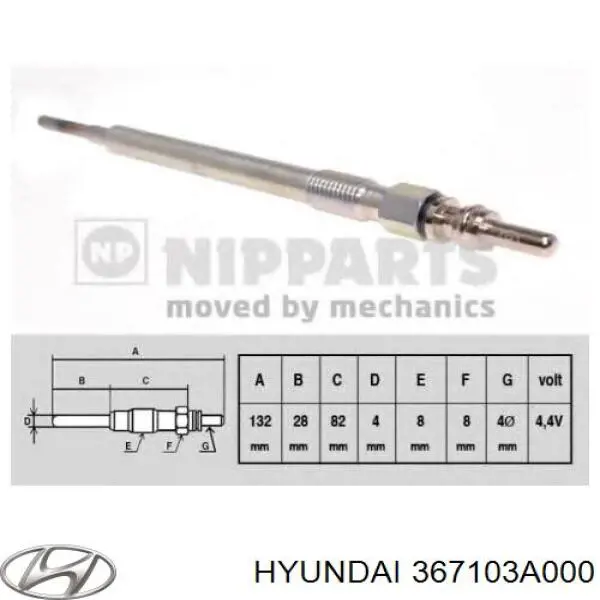 Свічка накалу Hyundai IX55 (Хендай Іх55)