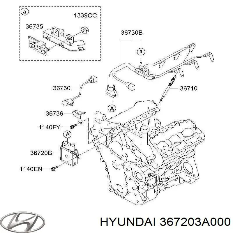 Реле свічок накалу 367203A000 Hyundai/Kia