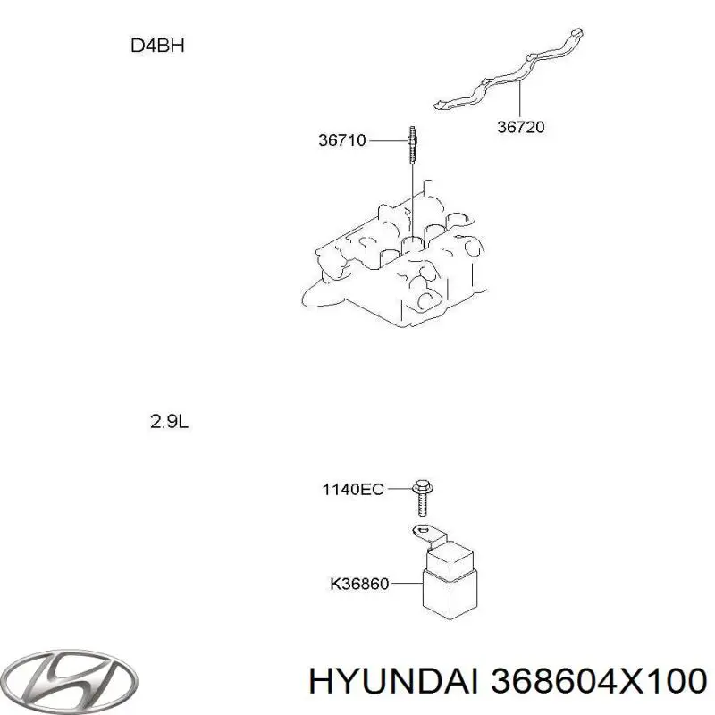  368604X100 Hyundai/Kia