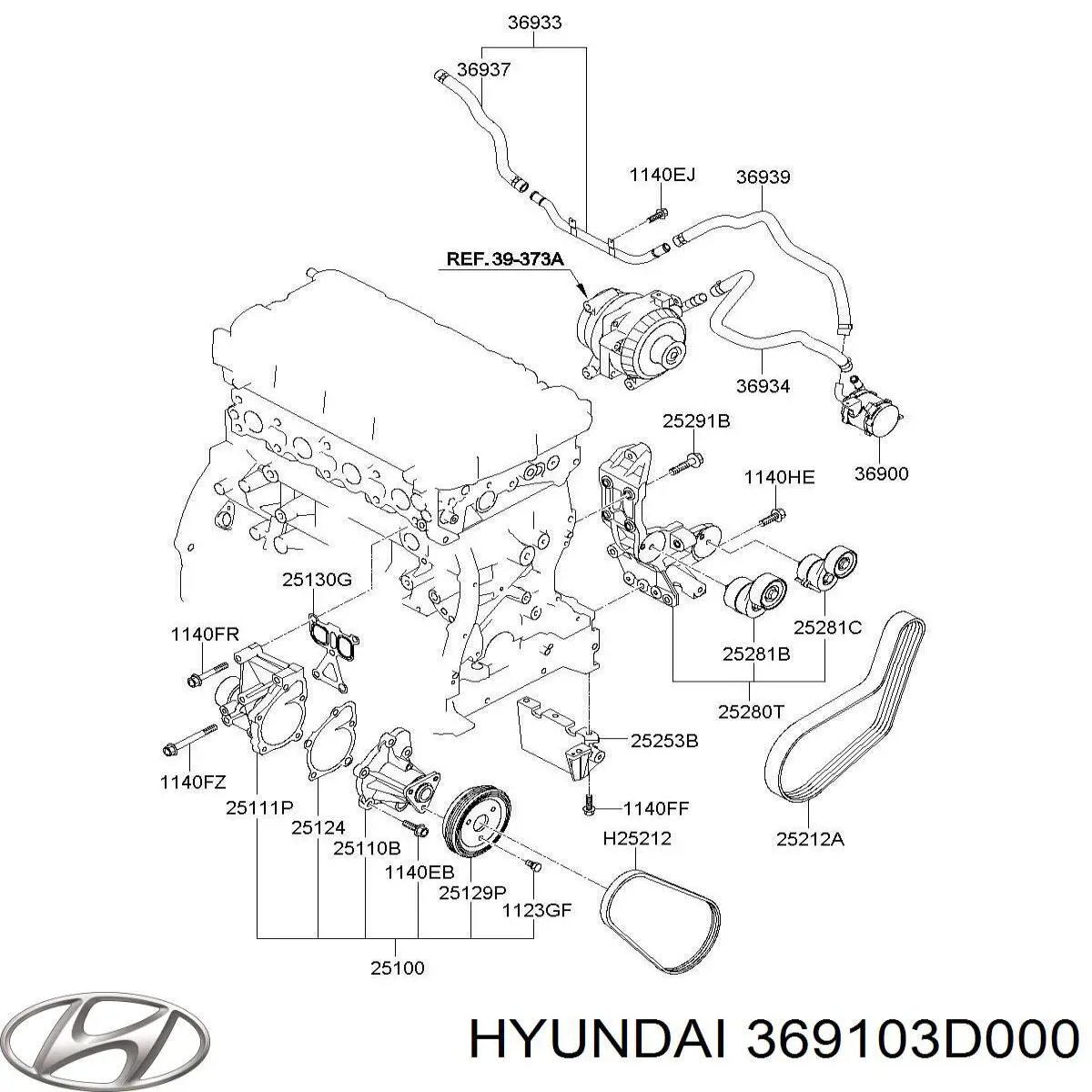 Купити 369103D000 Hyundai/Kia Насос охолодження інвертора