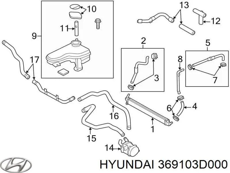 Насос охолодження інвертора Hyundai/Kia 369103D000 ціна, від 755.17 USD