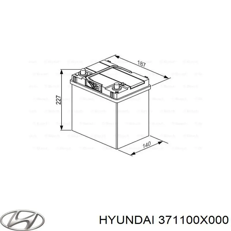Купити 371100X000 Hyundai/Kia Автомобільна батарея