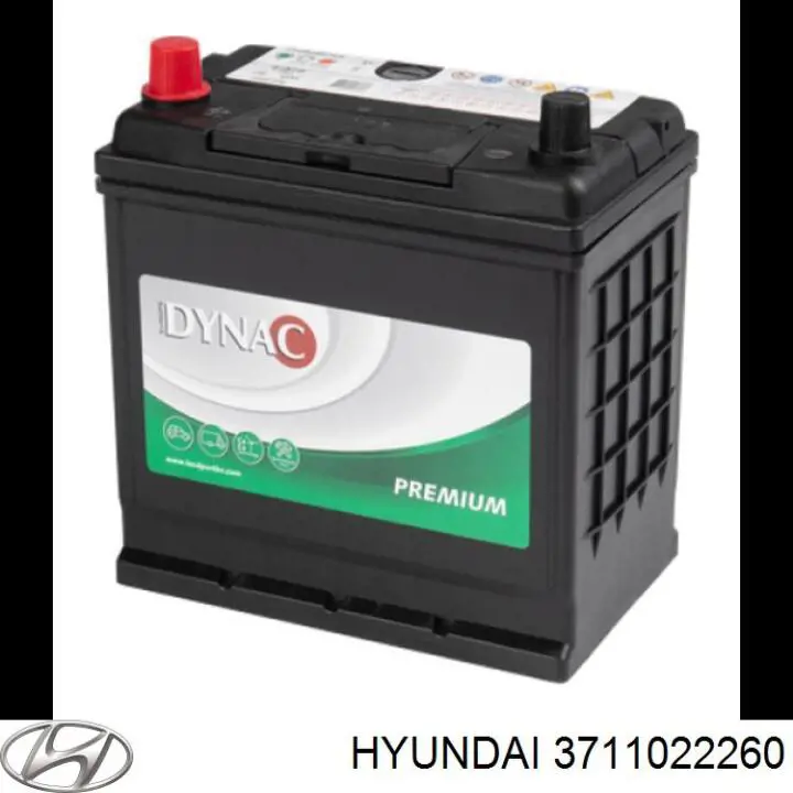 Батарея акумуляторна Hyundai/Kia 3711022260 ціна, від 70.98 USD