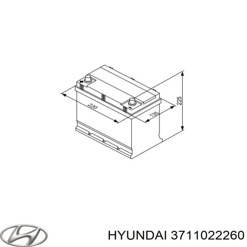 371101G000 Hyundai/Kia Авто акумулятор