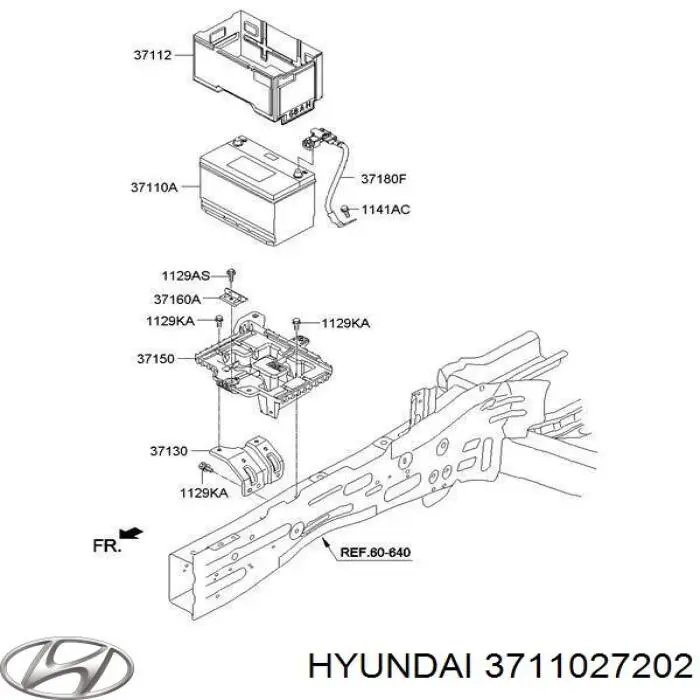 Батарея акумуляторна Hyundai/Kia 3711027202 ціна, від 119.27 USD