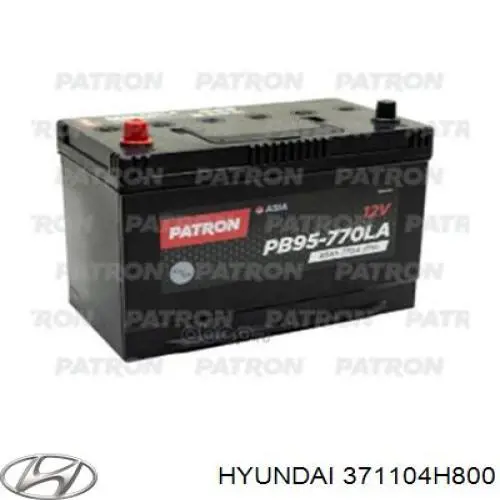 Акумуляторна батарея, АКБ 371104H800 Hyundai/Kia