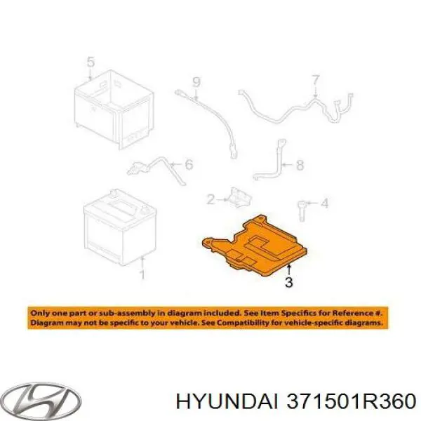 Піддон акумулятора (АКБ) Hyundai Accent (RB) (Хендай Акцент)