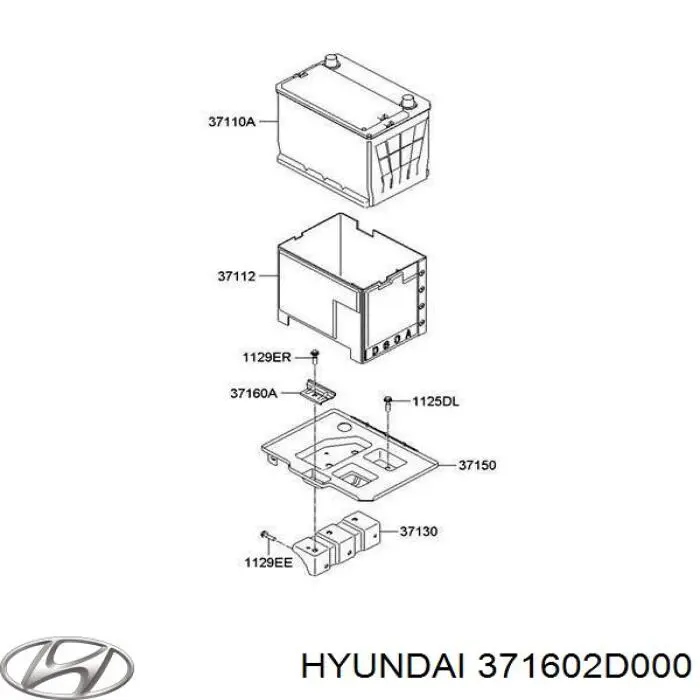 Кріплення / підставка акумулятора (АКБ) Hyundai/Kia 371602D000 ціна, від 10.51 USD