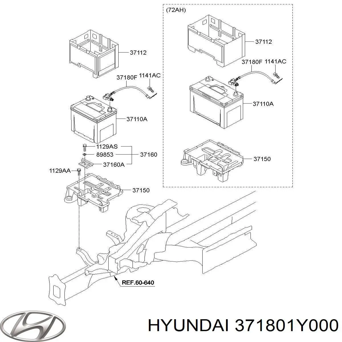 Батарея акумуляторна Hyundai/Kia 371801Y000 ціна, від 63.33 USD