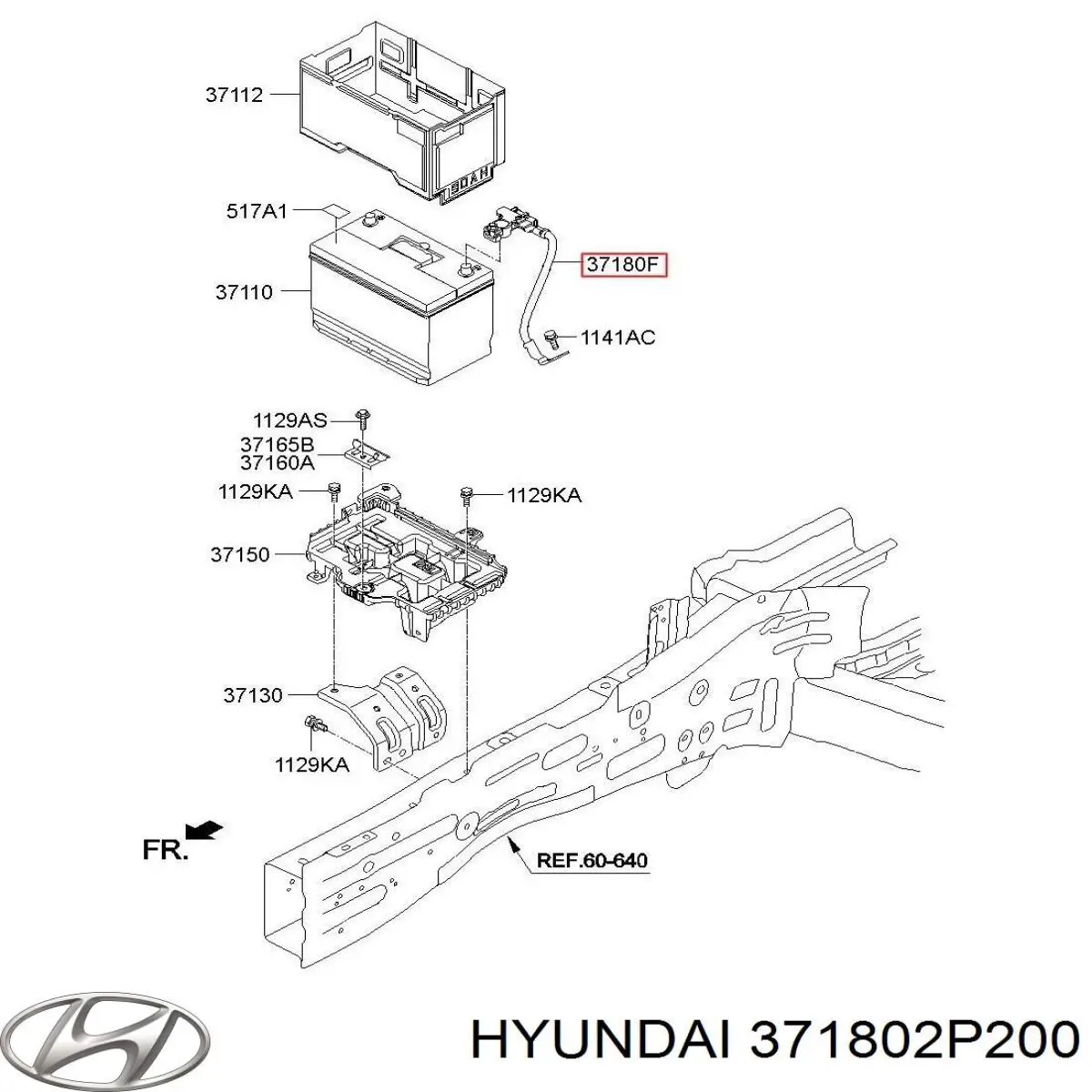 Батарея акумуляторна Hyundai/Kia 371802P200 ціна, від 59.53 USD
