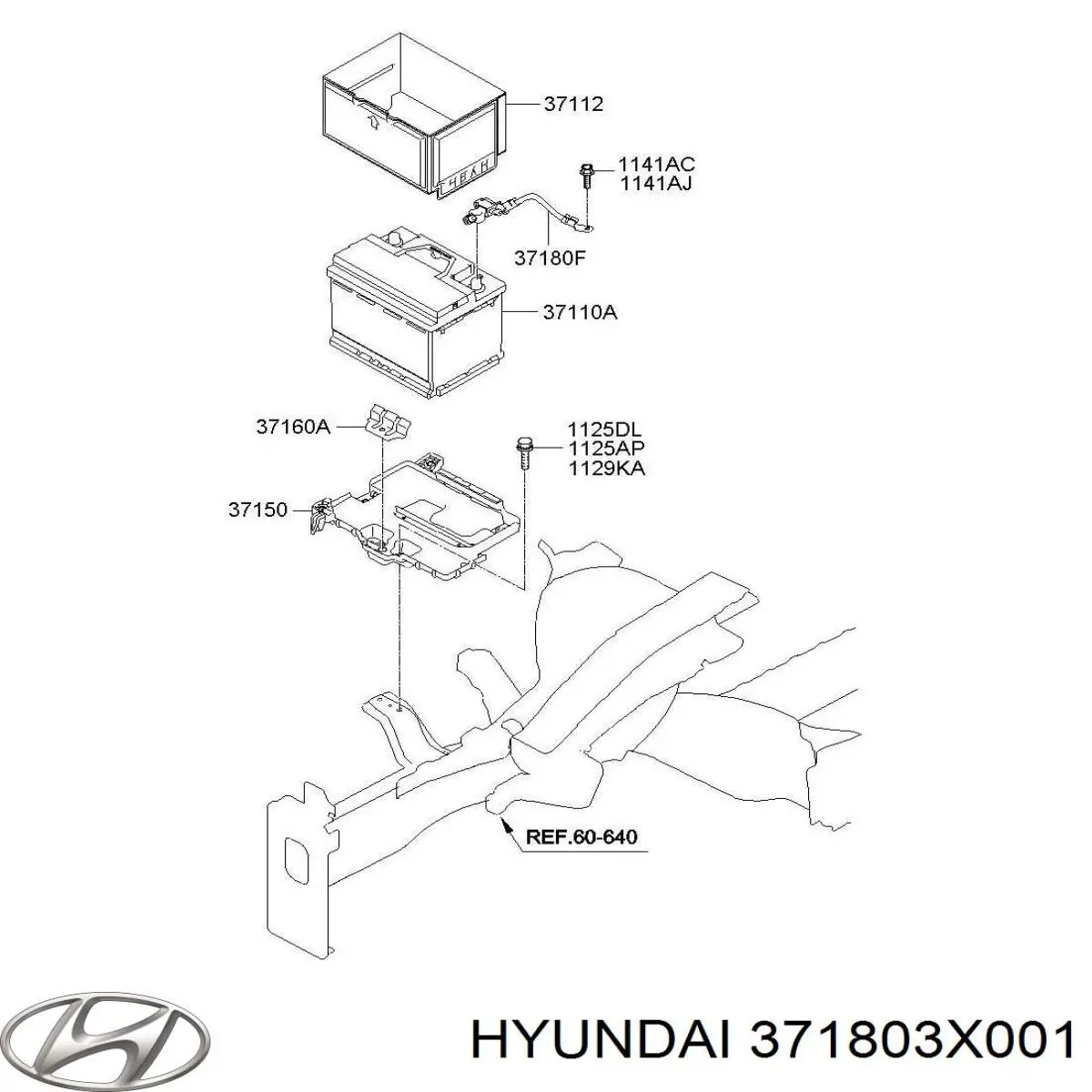 371803X001 Hyundai/Kia Авто акумулятор
