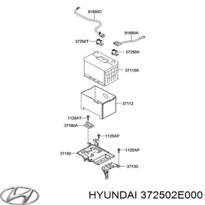 Купити 372502E000 Hyundai/Kia Клема акумулятора (АКБ)