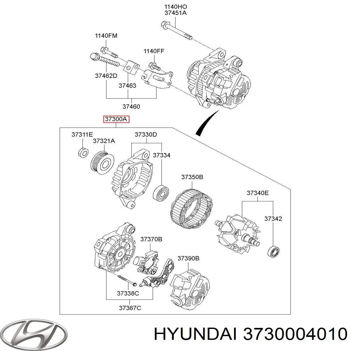 3730004010 Hyundai/Kia Авто генератор