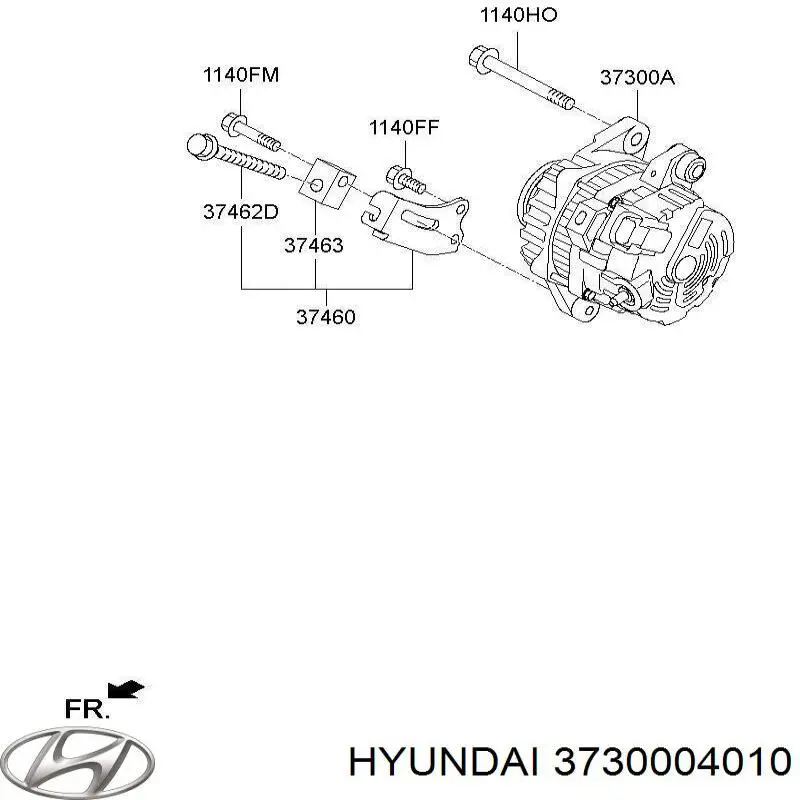 Генератор 3730004010 Hyundai/Kia