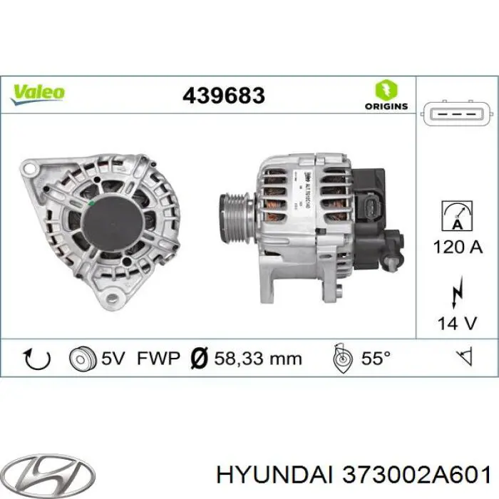 373002A601 Hyundai/Kia генератор