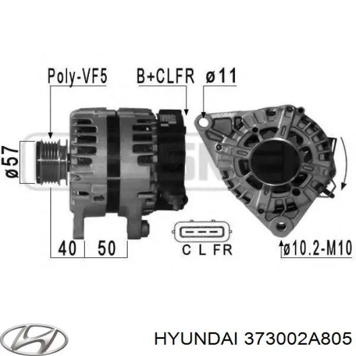 Генератор 373002A805 Hyundai/Kia