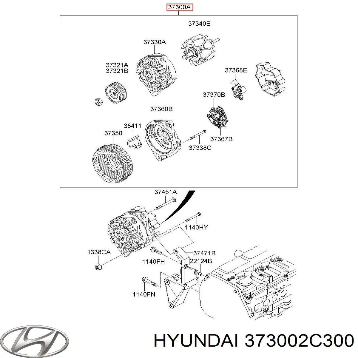 373002C300 Hyundai/Kia Авто генератор