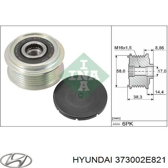373002E821 Hyundai/Kia Авто генератор