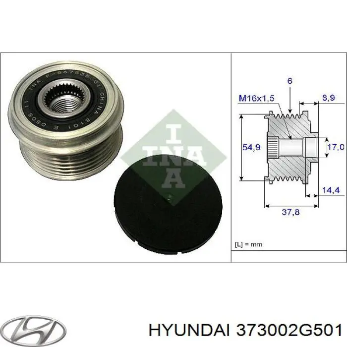 Генератор Hyundai/Kia 373002G501 ціна, від 237.34 USD