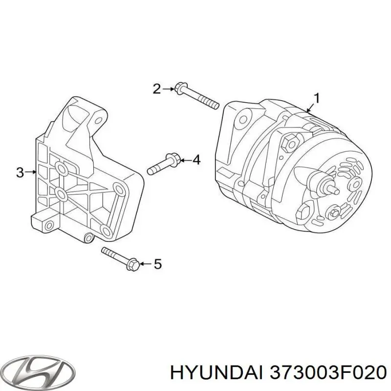 Генератор Hyundai/Kia 373003F020 ціна, від 281.85 USD