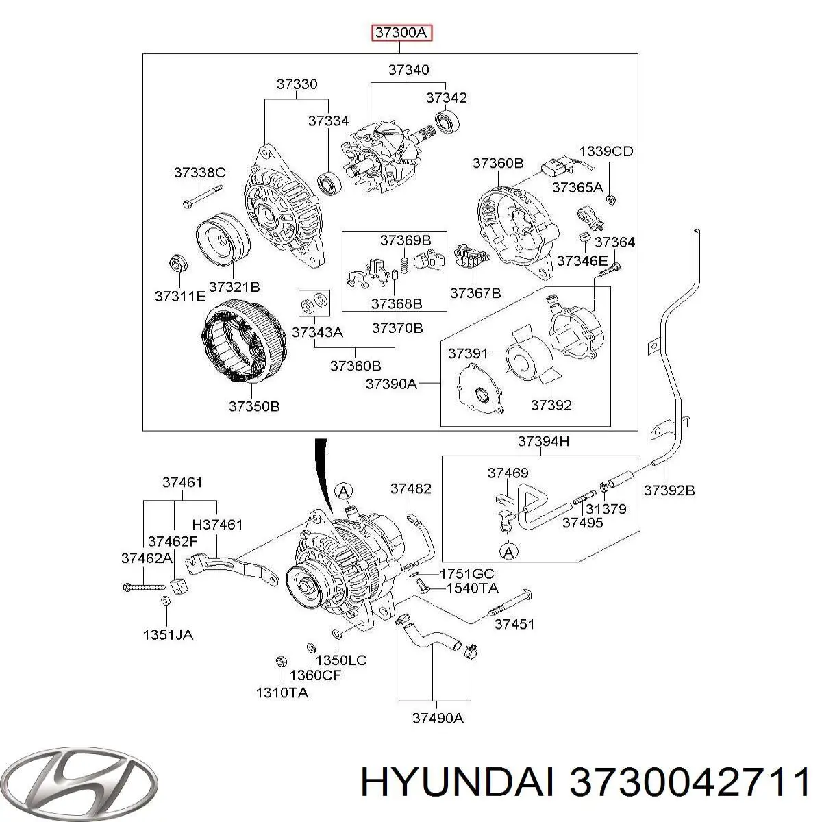 3730042711 Hyundai/Kia генератор