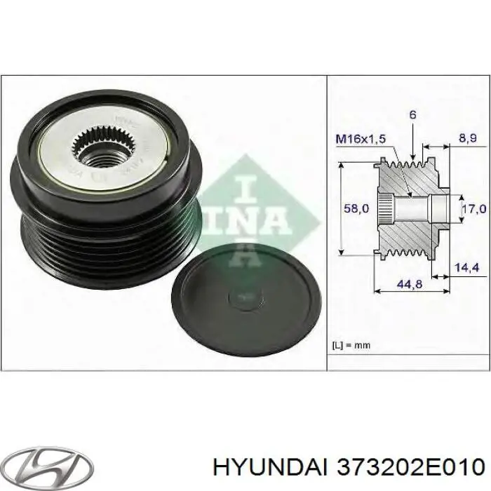 Інерційний шків Hyundai/Kia 373202E010FFF ціна, від 36.23 USD