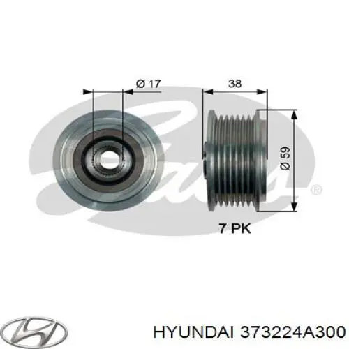373224A300 Hyundai/Kia шків генератора