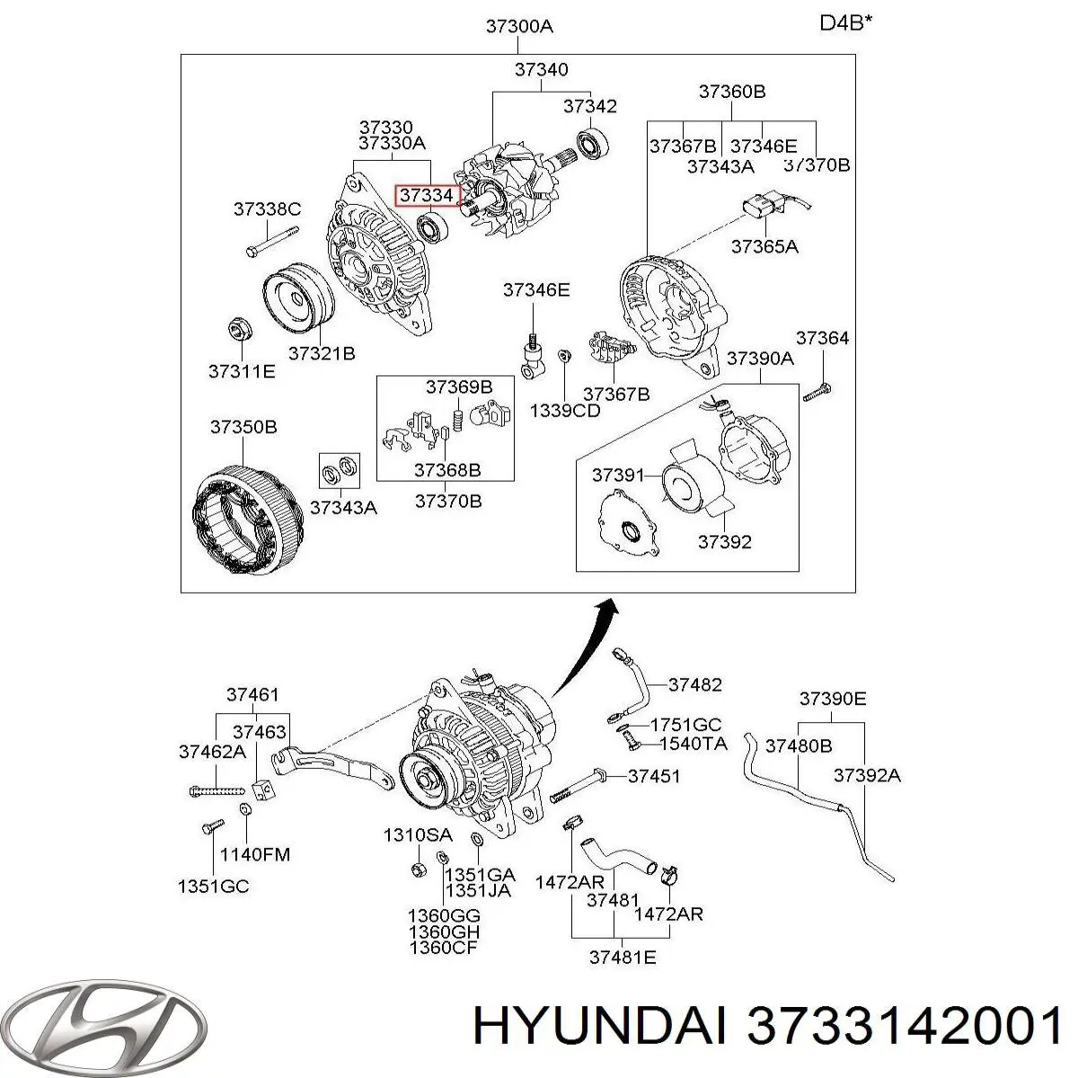 Підшипник генератора Hyundai/Kia 3733142001 ціна, від 5.36 USD