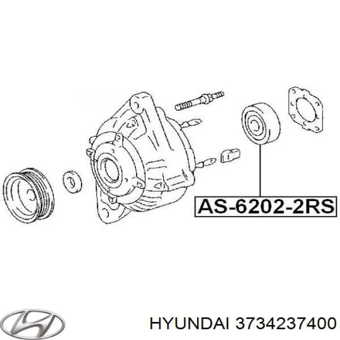 Купити 3734237400 Hyundai/Kia Підшипник генератора