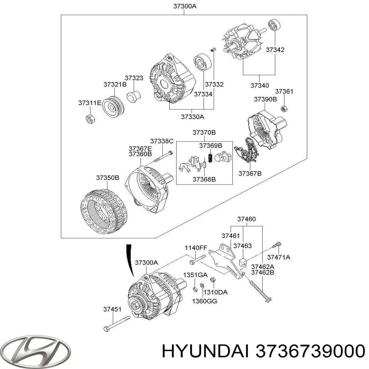 Діодний міст 3736739000 Hyundai/Kia