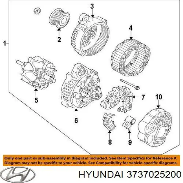 Реле-регулятор генератора, (реле зарядки) 3737025200 Hyundai/Kia